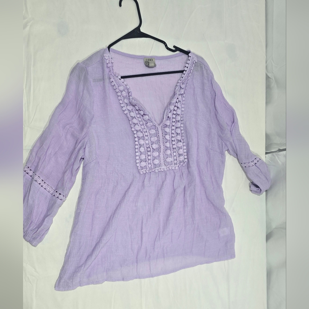 Como Vintage Light Purple Blouse